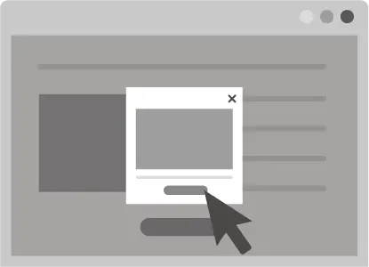 ホームページのポップアップ表示イメージアイコン